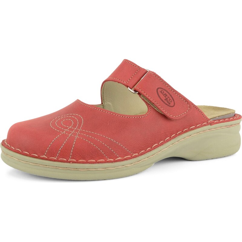 Orto Plus pantofle se suchým zipem červené
