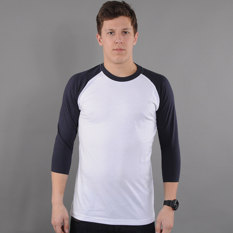 Urban Classics Contrast 3/4 Sleeve Raglan bílé / navy