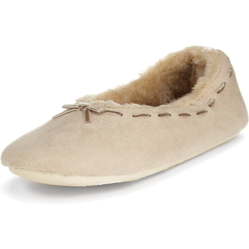 Marks and Spencer M&S Collection Faux Fur Ribbon Boot Slippers