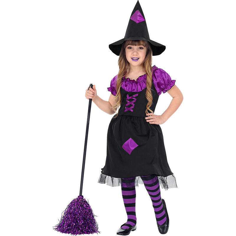 Kostým čarodějky fialový