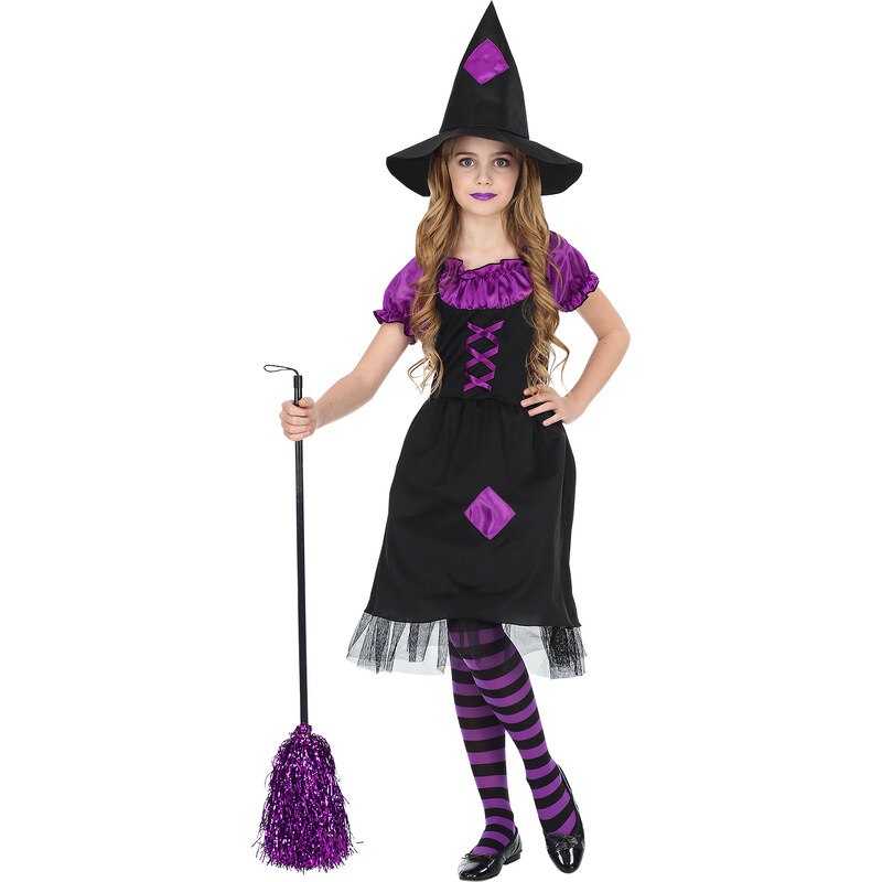 Kostým čarodějky fialový