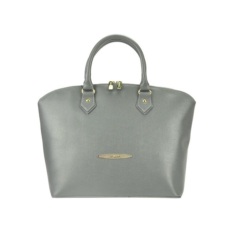 Kožená kufříková kabelka Pierre Cardine FRZ 1350 šedá