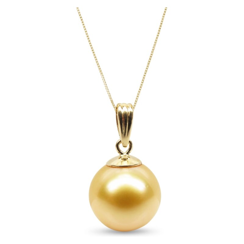 Zlatý náhrdelník s perlou jižního Pacifiku KLENOTA pe141