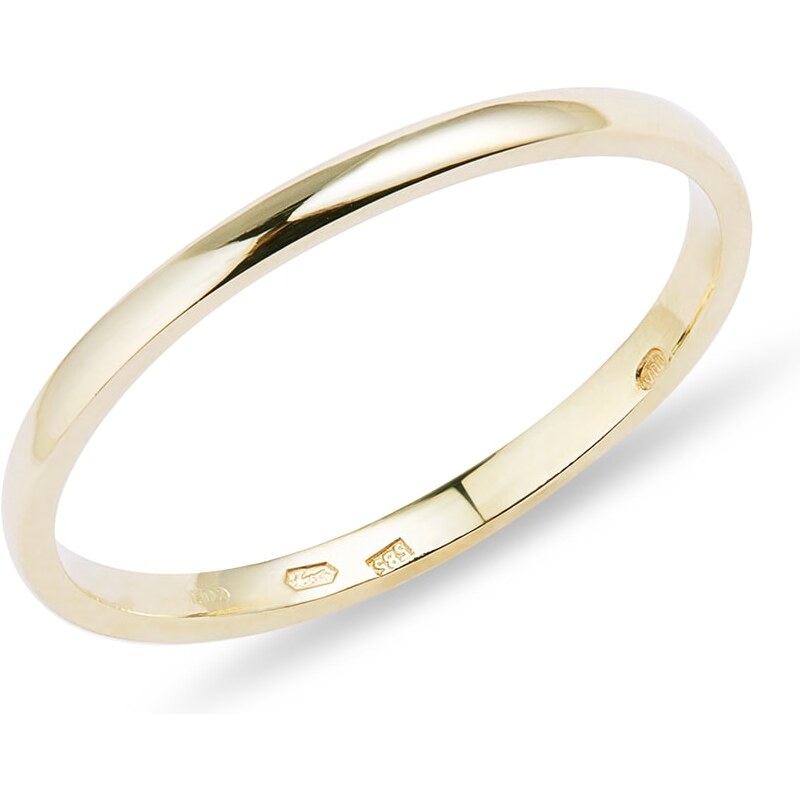 Tenký prstýnek ze žlutého zlata KLENOTA X0099003L10