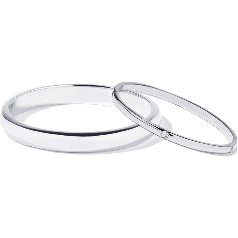 Snubní prsteny z bílého zlata KLENOTA wk00522