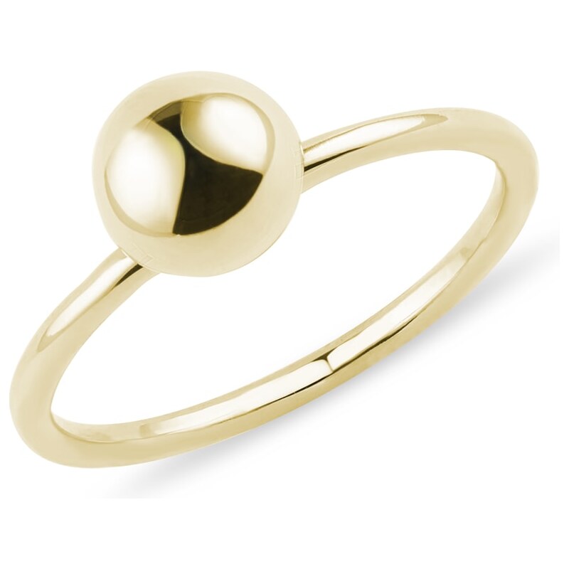Zlatý prsten s kuličkou KLENOTA K0576023