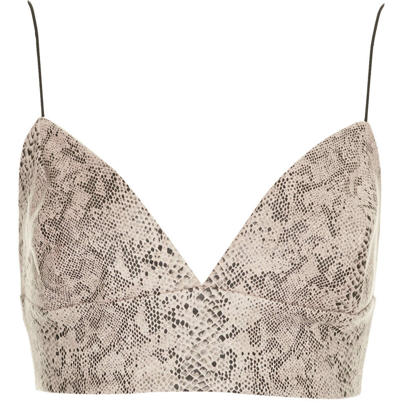 Topshop **Snake Print Cord Strap Bralet by Rare