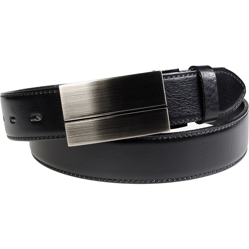 Pánský kožený opasek Penny Belts Leonardo černý