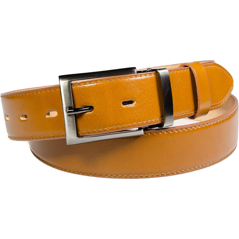 Pánský kožený opasek Penny Belts Matteo hnědý