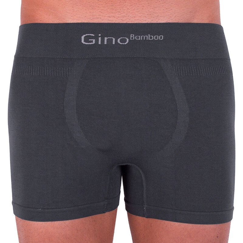 Pánské boxerky Gino bambusové bezešvé šedé