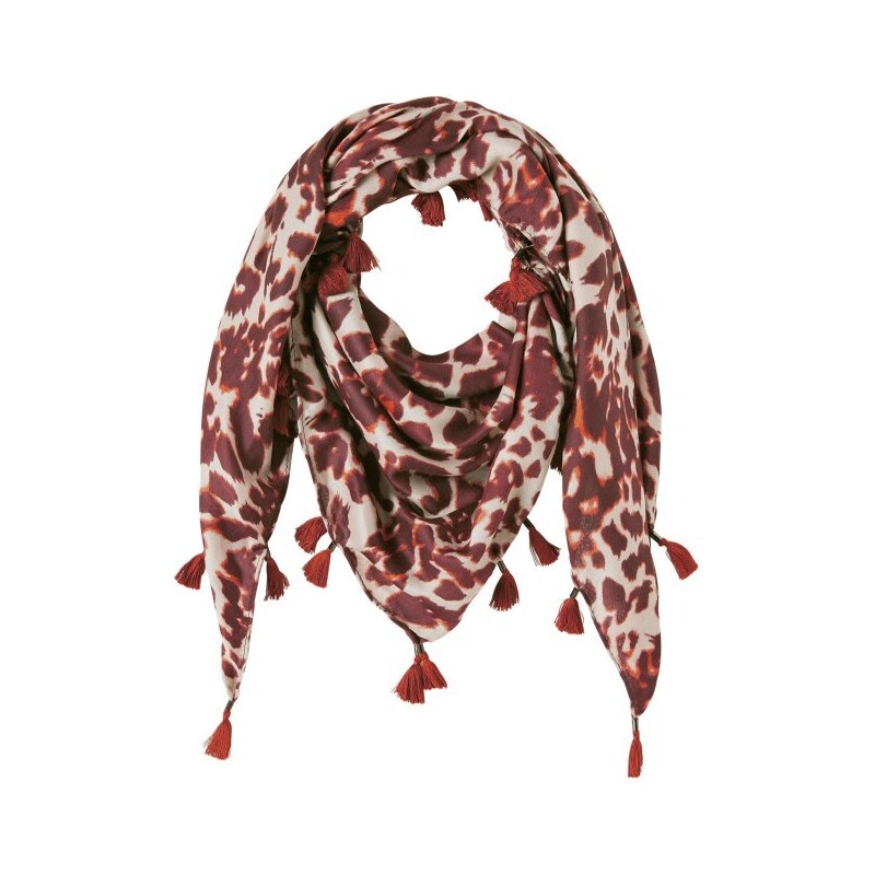 Promod Printed tassled scarf