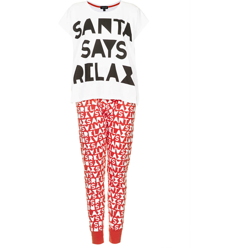 Topshop Santa Says Relax Pyjama Set