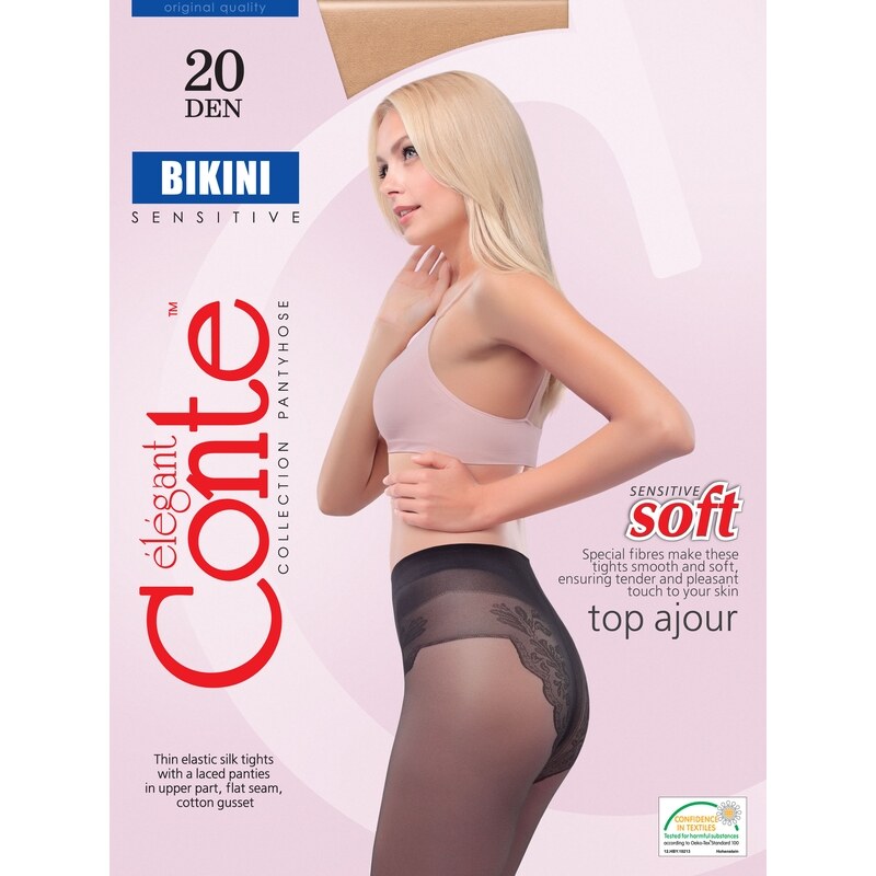 Punčocháče Conte Bikini 20 • černá • 20 DEN