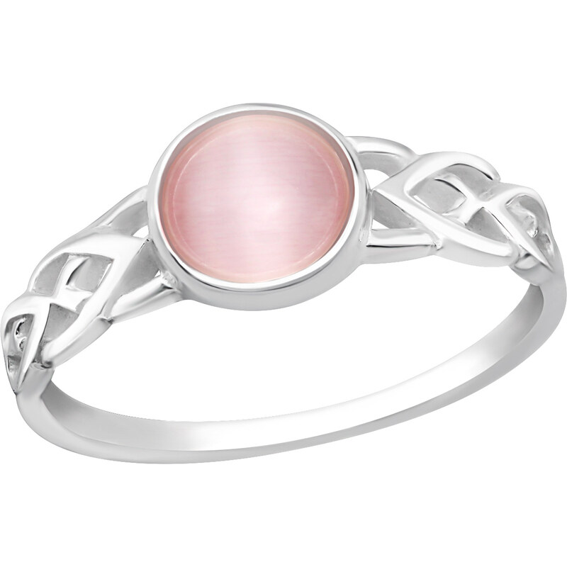 SYLVIENE Stříbrný prstýnek Light Pink