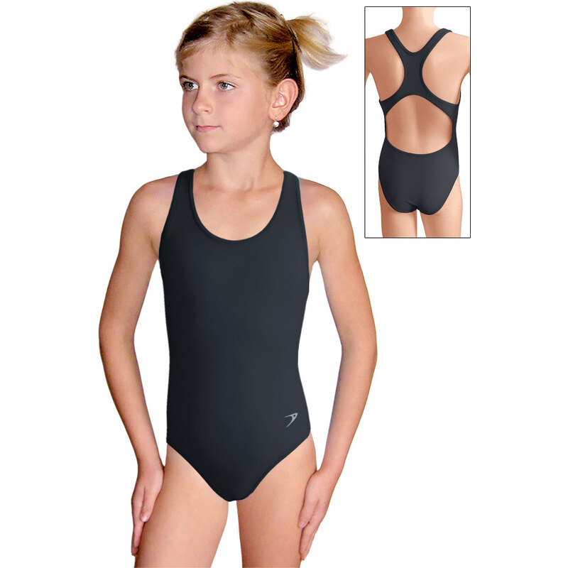 Ramisport Dívčí sportovní plavky jednodílné PD622 černé