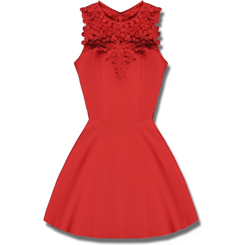 MODOVO Elegantní dámské šaty červené