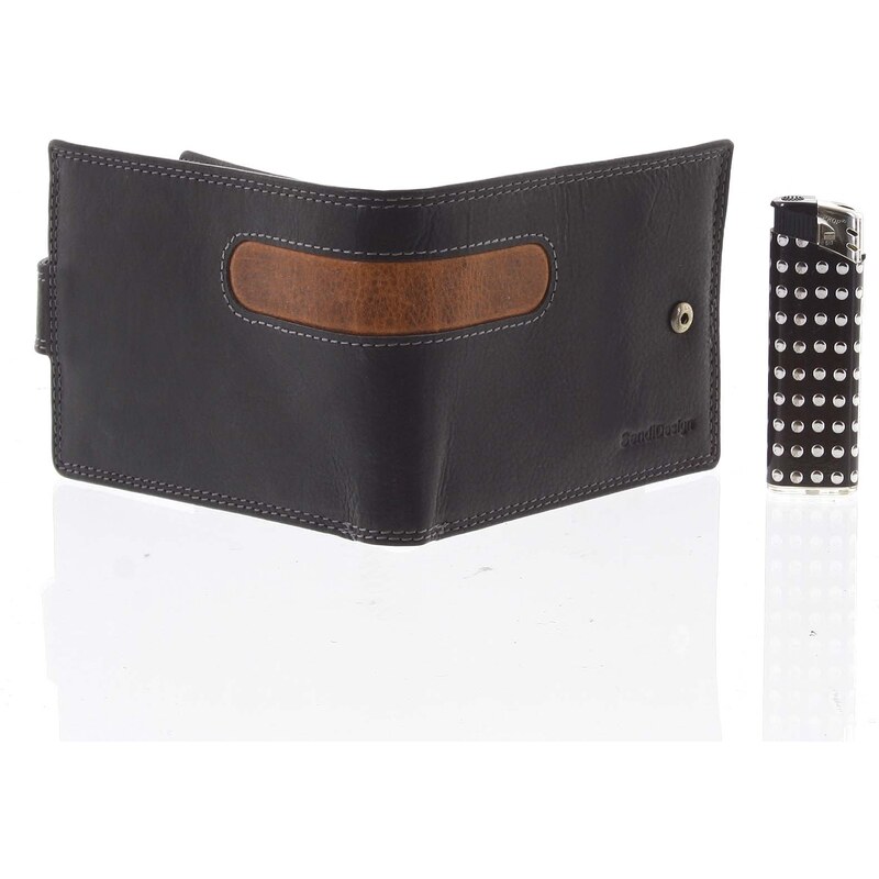 Oblíbená pánská kožená peněženka černá - SendiDesign Igeal černá