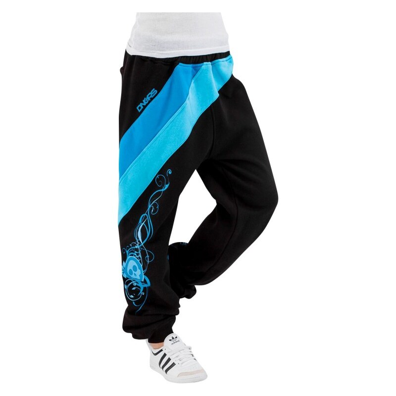 Dangerous DNGRS Skull Sweat Pants Black/Turquise tepláky dámské 66844498