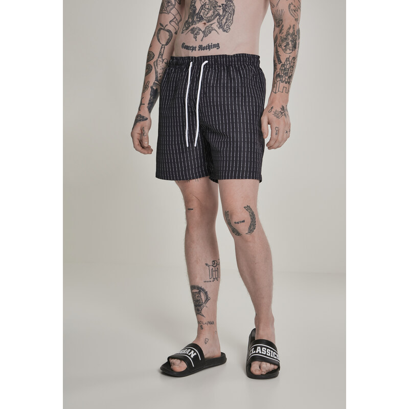 Mister Tee Černé plavky FuckYou Swimshorts