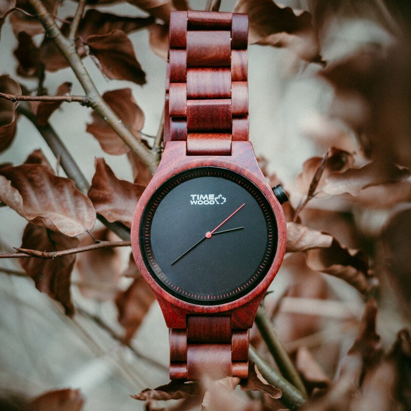Dřevěné hodinky TimeWood ROSSO