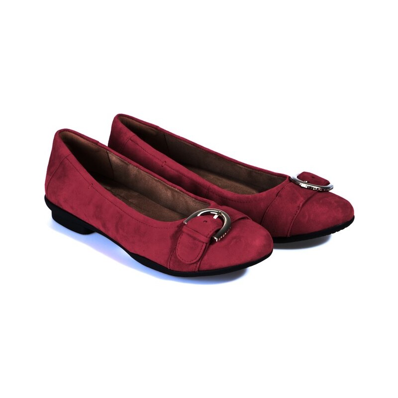 Dámské baleríny Clarks 26135565 červená 29354689