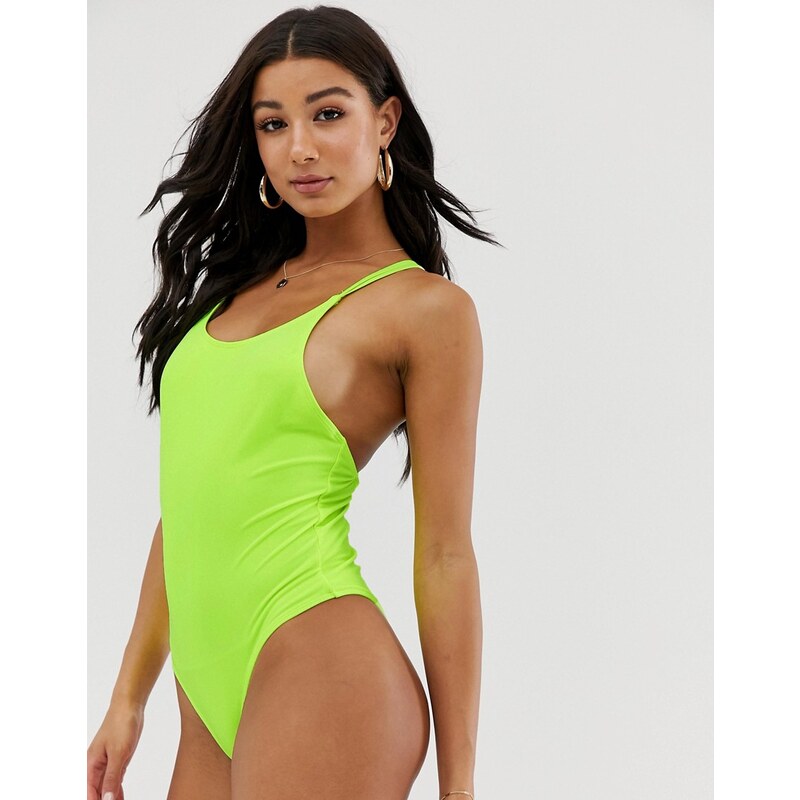 Brave Soul scoop neck swimsuit-Yellow 100031968