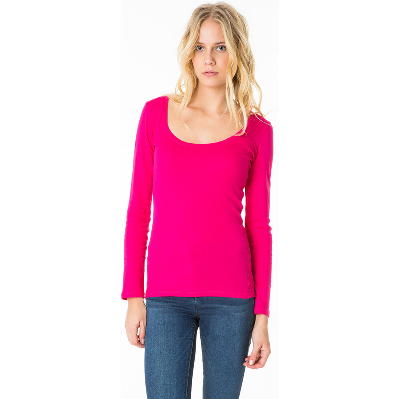 Tally Weijl Bright Pink Basic Long Sleeve Top