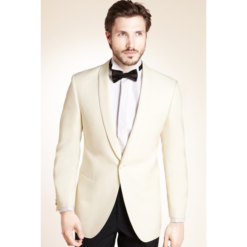 Marks and Spencer Wool Blend 1 Button Tuxedo Eveningwear Jacket