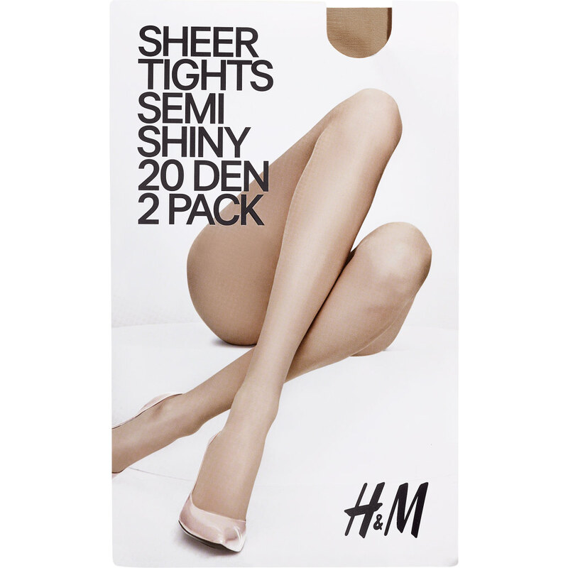 H&M 20 den 2-pack tights