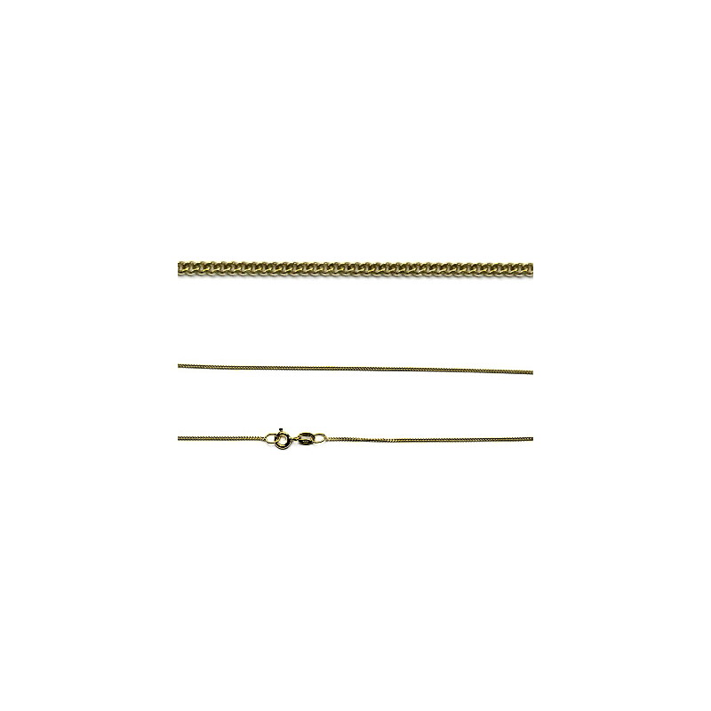 Stříbrný řetízek pozlacený, šířka 1 mm, 45,5 cm 36601149