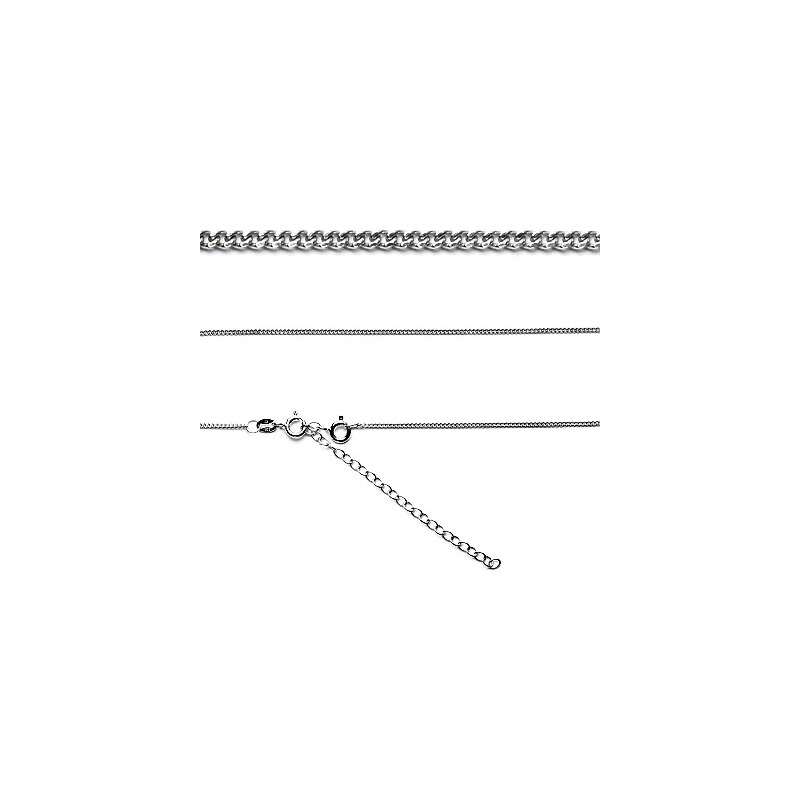 Stříbrný řetízek, adjusta, 38 cm+7,5 cm 36601152