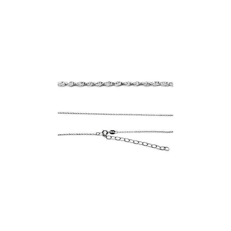 Stříbrný řetízek kroucený, adjusta, 38,5 cm+6,5 cm 36601156