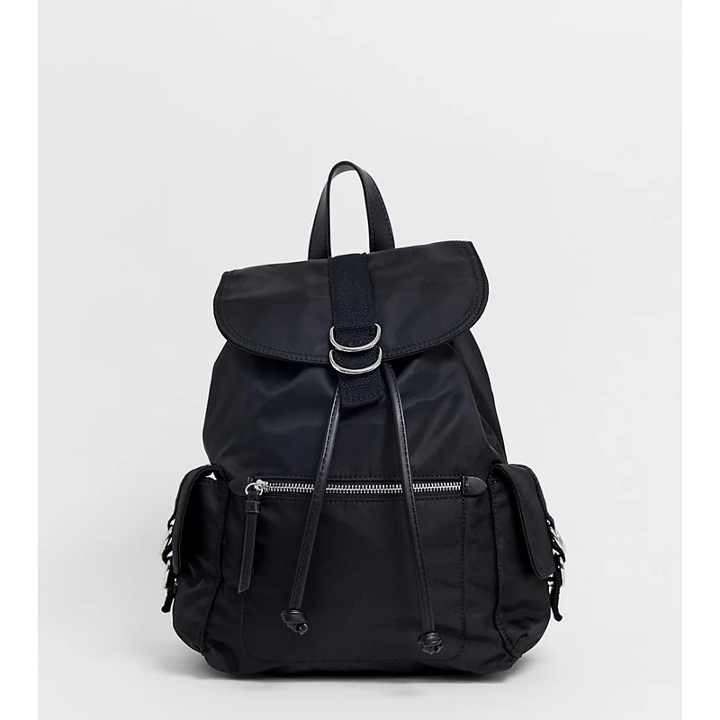 Pull&Bear nylon backpack in black - Black - GLAMI.cz