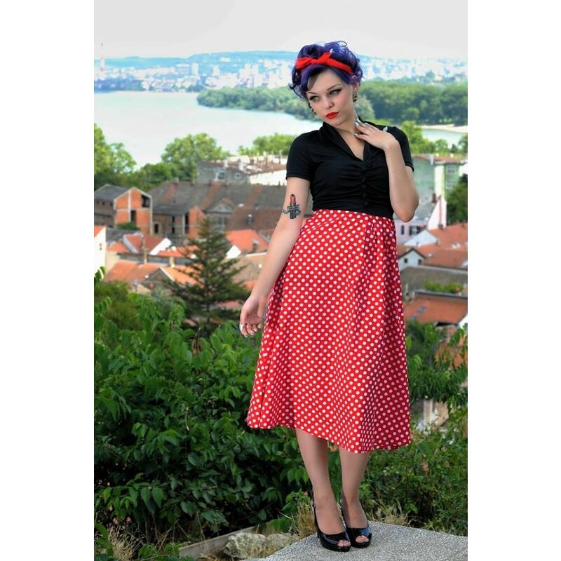 ELSA rockabilly šaty inspirované padesátými léty - Retro Šaty