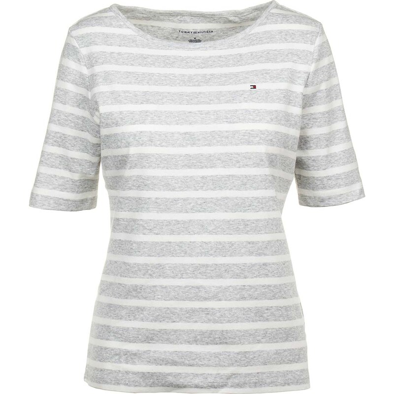 Tommy Hilfiger dámské tričko šedo bílý pruh