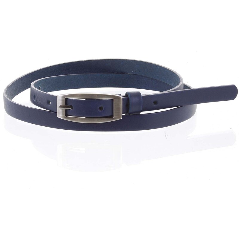 Penny Belts Dámský kožený opasek modrý - PB Zion 95 modrá