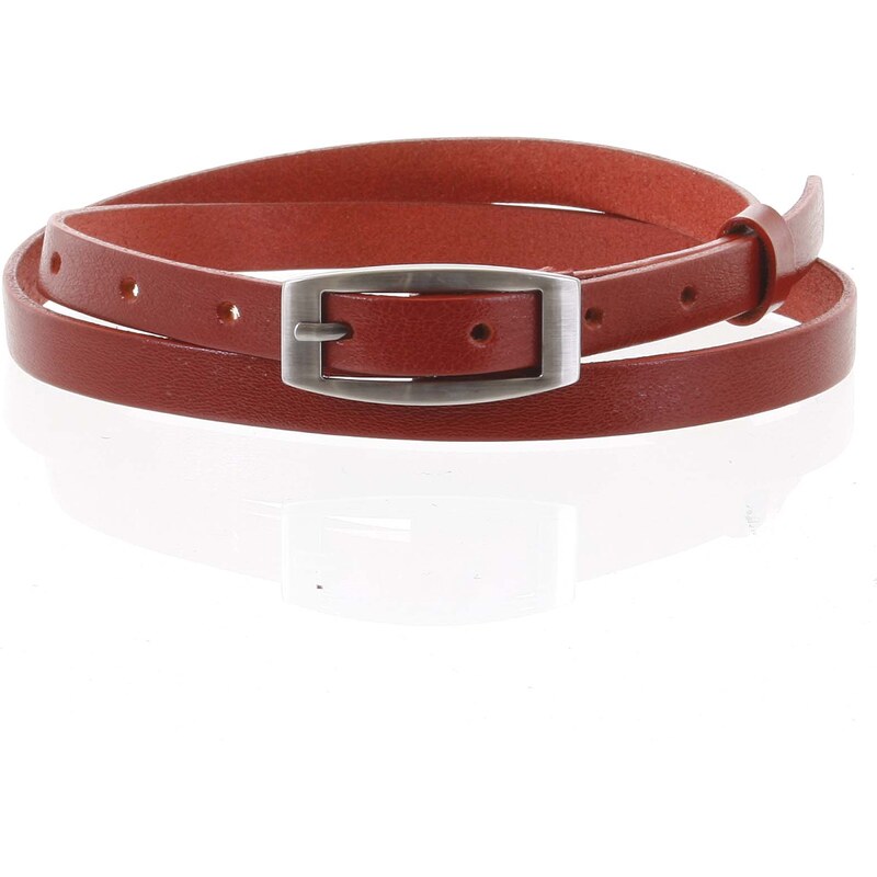 Penny Belts Dámský kožený opasek červený - PB Mery 95 červená 36868172