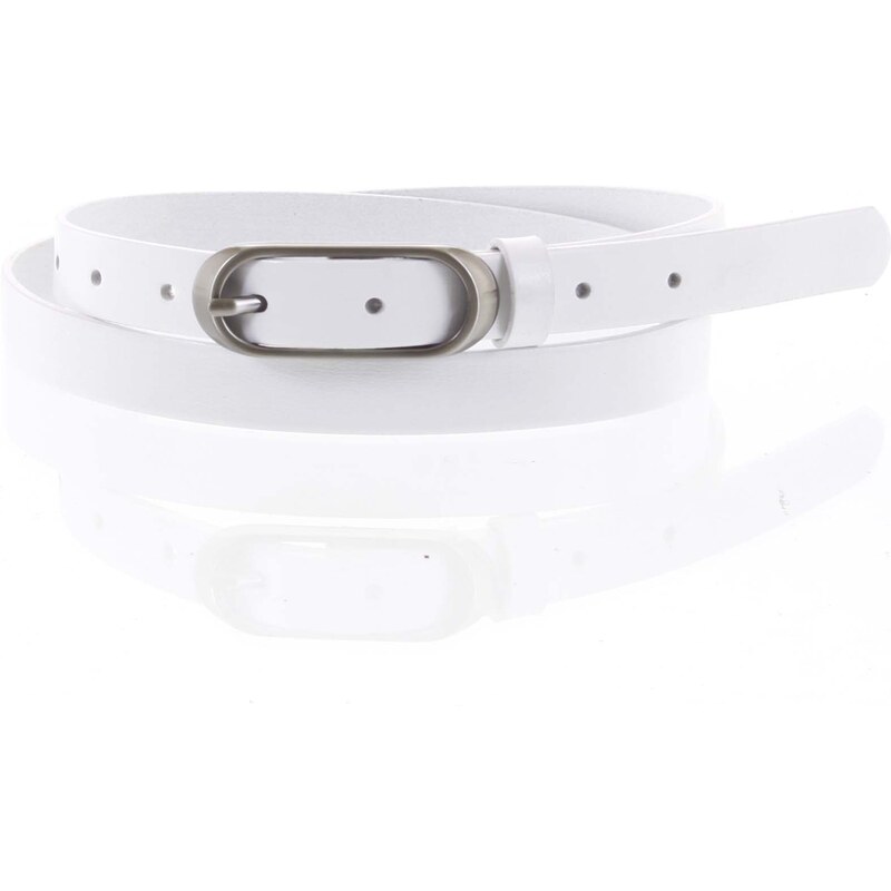 Penny Belts Jemný dámský kožený opasek Radomíra bílý vel. 100