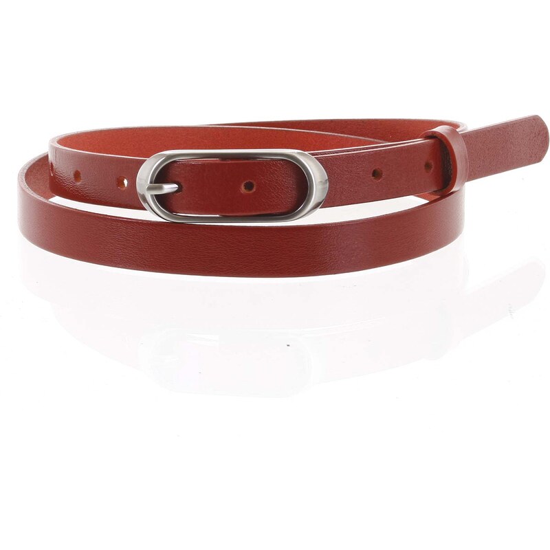 Penny Belts Dámský kožený opasek červený - PB Cain 100 červená 92883507