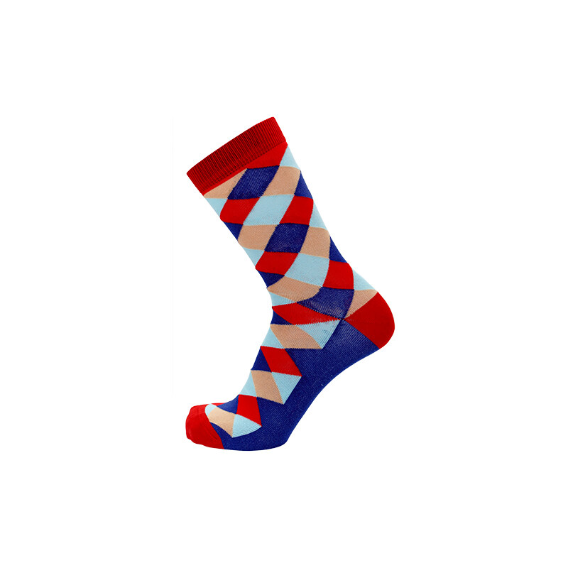 Vzorované bavlněné ponožky COLLM - kárované
