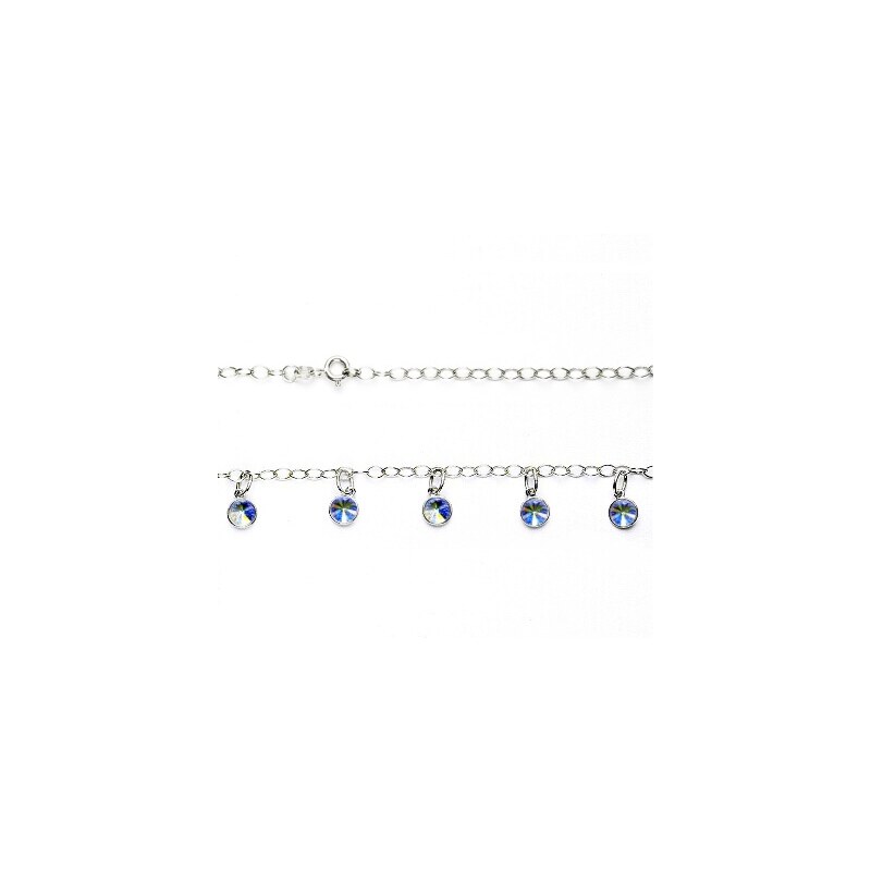 Stříbrný náhrdelník, Swarovski krystaly AB, NH 1336 36894266