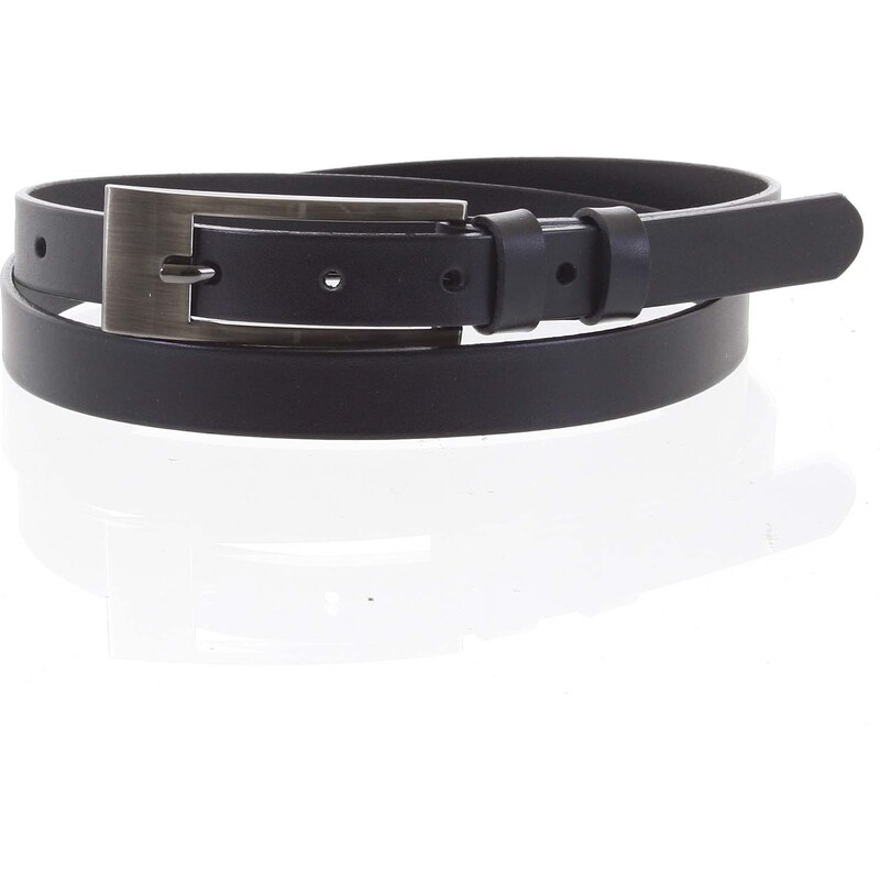 Penny Belts Jemný dámský kožený opasek Diana černý vel. 95
