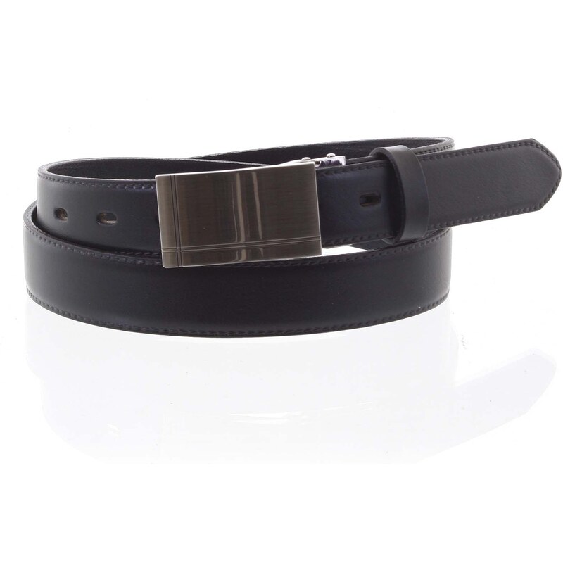 Penny Belts Pánský kožený opasek oblekový černý - PB Trast 105