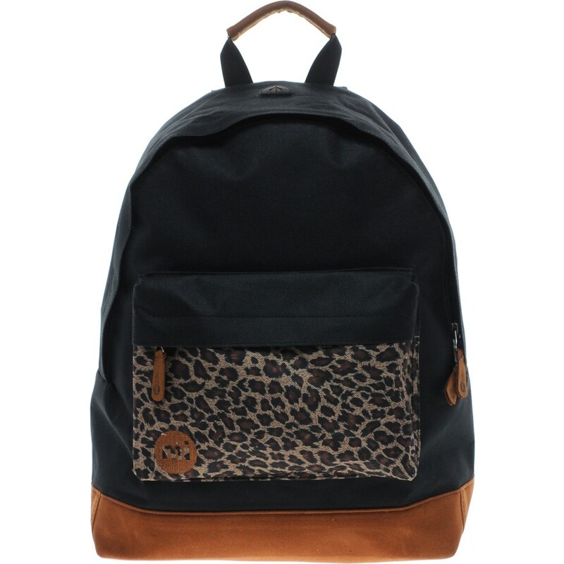 Mi-Pac Backpack with Leopard Pocket - Black