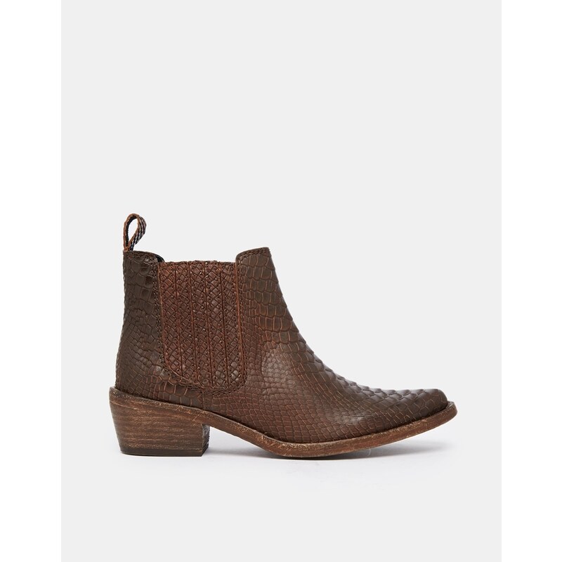 Gardenia Leather Flat Chelsea Boots - Brown
