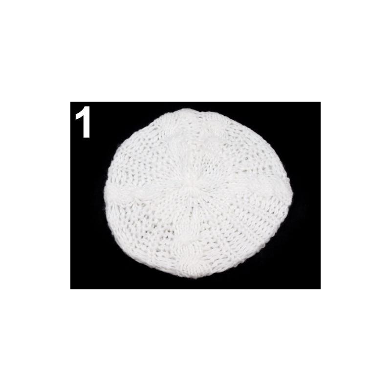 Stoklasa Baret pletený KARIN (1 ks) - 1 bílá