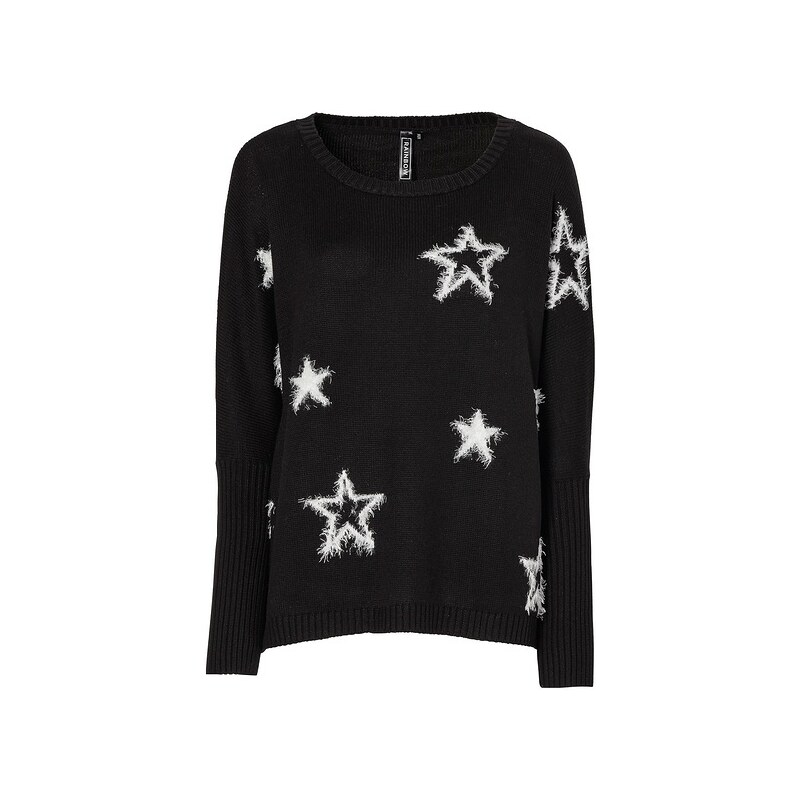 Pletený pulovr s hvězdičkami bonprix