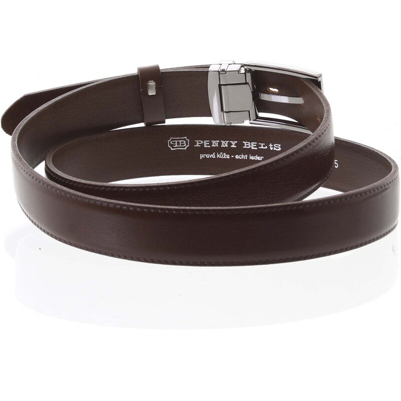 Penny Belts Pánský kožený opasek Marcel hnědý vel. 115