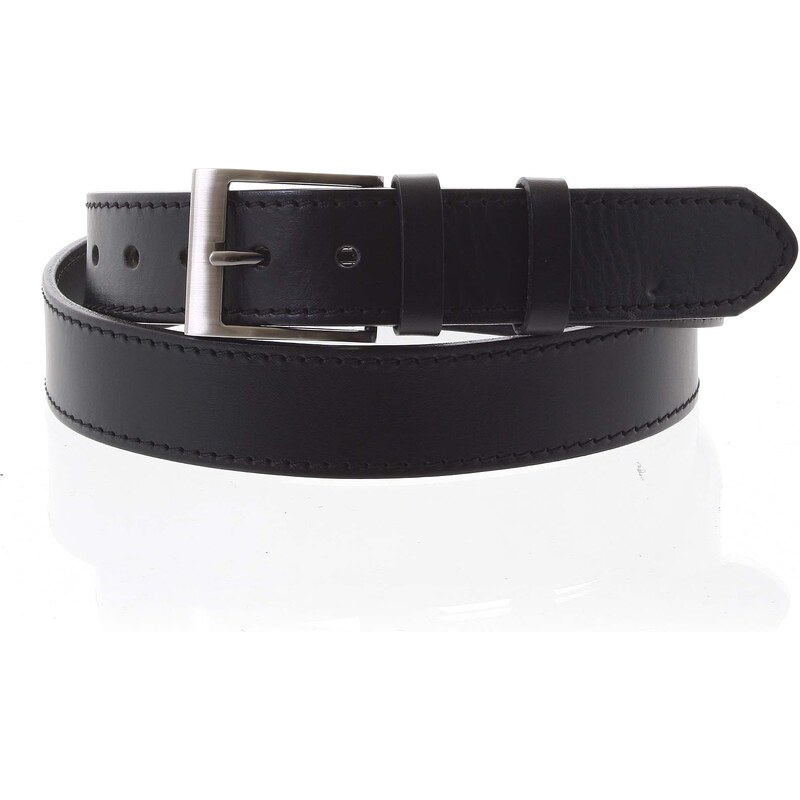 Penny Belts Pánský černý kožený opasek FRANCOIS vel. 105