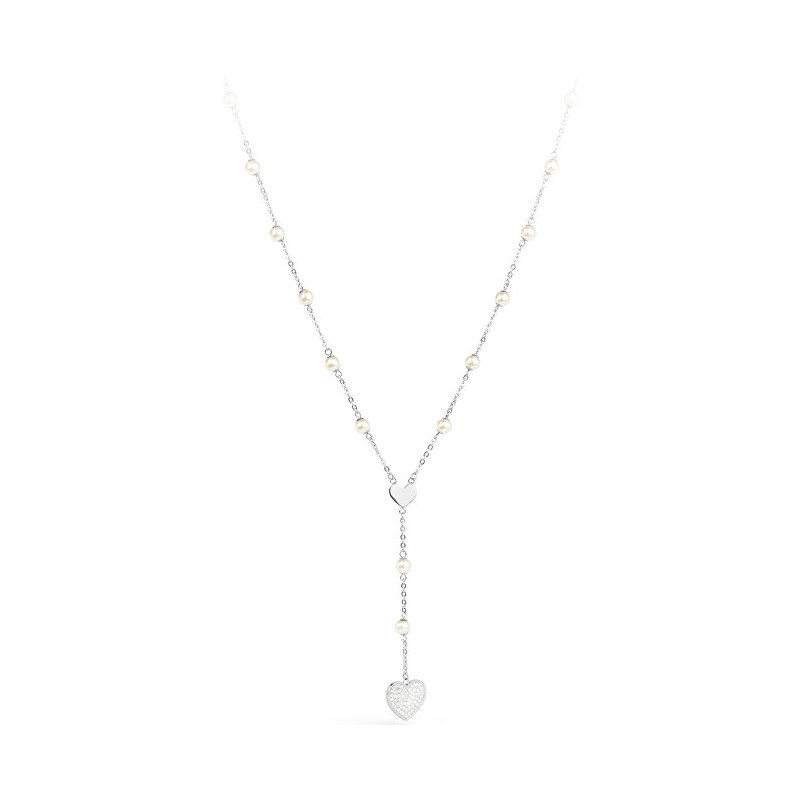 S`Agapõ Srdíčkový náhrdelník s perlami Faith SFH02